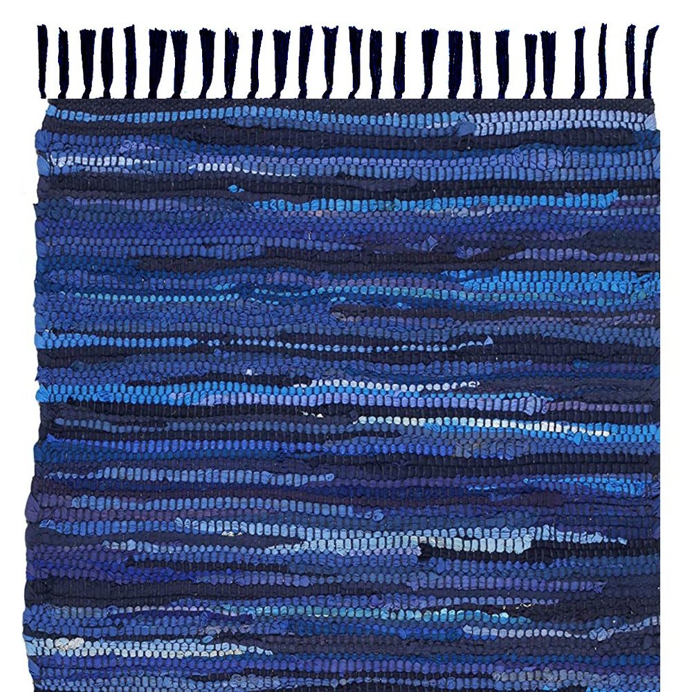 Cotton Rag Rug 24''x36''- Multicolor Chindi Rug Hand Woven Washable & Reversible